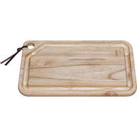 Tábua para Churrasco Retangular em Madeira Mista com Acabamento Natural 34x23,3 cm