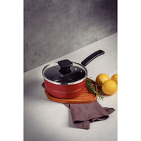 Panela Sicília em Alumínio com Revestimento Interno e Externo em Antiaderente Starflon Excellent Vermelho 18 cm 1,9 L