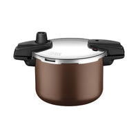 Panela de Pressão Arizona Induction em Alumínio com Revestimento Interno e Externo em Antiaderente Starflon Max Mocaccino 20 cm 4,5 L
