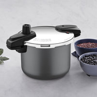 Panela de Pressão Arizona Induction em Alumínio com Revestimento Interno e Externo em Antiaderente Starflon Max Titânio 20 cm 4,5 L