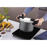 Panela de Pressão Arizona Induction em Alumínio com Revestimento Interno e Externo em Antiaderente Starflon Max Titânio 20 cm 4,5 L