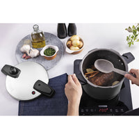 Panela de Pressão Arizona Induction em Alumínio com Revestimento Interno e Externo em Antiaderente Starflon Max Titânio 20 cm 4,5 L