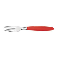 Garfo de Mesa Ipanema com Lâmina em Aço Inox e Cabo de Polipropileno Vermelho