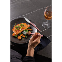 Faqueiro Obelline com Lâminas em Aço Inox e Cabos de Polipropileno Vinho Rubi 24 Peças
