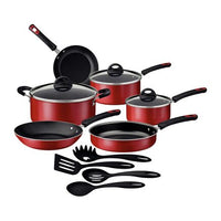 Kit Cozinha Everyday em Alumínio com Revestimento Interno em Antiaderente Starflon Max e Externo Siliconado Vermelho 10 Peças