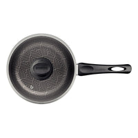Panela Paris em Alumínio com Revestimento Interno e Externo em Antiaderente Starflon Max Chumbo com Tampa de Vidro 20 cm 2,9 L
