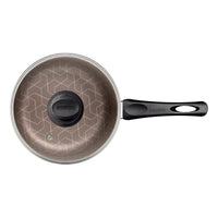 Panela Paris em Alumínio com Revestimento Interno e Externo em Antiaderente Starflon Max Vermelho com Tampa de Vidro 20 cm 2,9 L