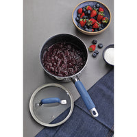 Panela Romagna em Aço Inox e Alumínio com Revestimento Interno Cerâmico Black Stone 18 cm 2,25 L