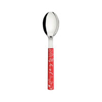 Colher de Mesa Casa Natal com Lâmina de Aço Inox e Cabo de Polipropileno Vermelho