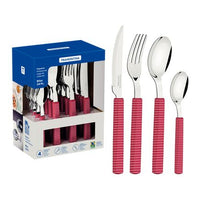 Faqueiro Bliss com Lâminas em Aço Inox e Cabos de Polipropileno Viva Magenta 16 Peças
