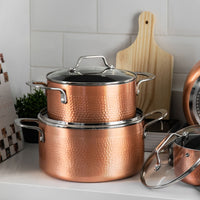 Jogo de Panelas Antiaderente Pro-Flon Premium 4 Peças Copper com Indução Cobre