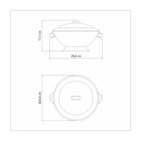 Sopeira Service em Aço Inox com Tampa 24 cm 2,75 L