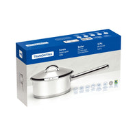 Panela Solar em Aço Inox Fundo Triplo com Tampa e Cabo 16 cm 1,4 L