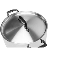 Caçarola Grano Black Funda em Aço Inox Corpo Triplo com Tampa e Alças 24 cm 4,7 L