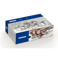 Jogo de Panelas Solar em Aço Inox com Fundo Triplo e Tampas de Inox 6 Peças