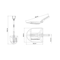 Pá de Bico 460/40 em Aço com Cabo de Madeira 71 cm com Empunhadura Plástica Curva Ergonômica