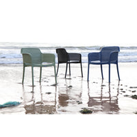 Cadeira Summa Gabriela Eco em Polipropileno Oceano +Clean Preto