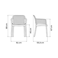 Cadeira Summa Gabriela Eco em Polipropileno Oceano +Clean Azul Yale