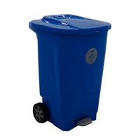 Lixeira T-Force Coleta Seletiva com rodas em Polipropileno Azul 100 L