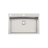 Cuba de Sobrepor Design Collection Quadrum Flush 1C 70 em Aço Inox com Acabamento Acetinado