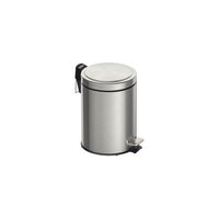 Lixeira com Pedal Brasil Plus em Aço Inox com Acabamento Acetinado e Balde Interno 5 L