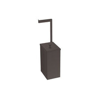Lixeira Luz Slim em Aço Inox com Acabamento Acetinado e Revestimento Black Matte com Suporte para Papel Higiênico 5,5 L