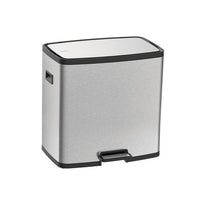 Lixeira Octos em Aço Inox com 02 Baldes Removíveis e Pedal 15 L + 15 L