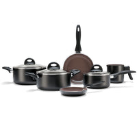 Jogo de Panelas Antiaderente Ceramic Life 6 Peças Smart Plus Preto