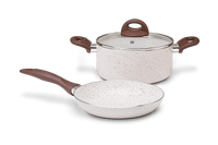 Jogo de Panelas Antiaderente Ceramic Life 7 Peças Smart Plus Vanilla