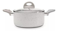 Jogo de Panelas Antiaderente Ceramic Life 8 Peças Easy Vanilla
