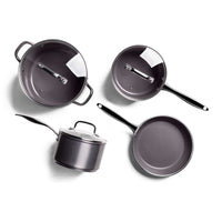 Jogo de Panelas Antiaderente Ceramic Life 4 Peças Unique com Indução Cinza