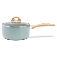 Jogo de Panelas Antiaderente Ceramic Life 5 Peças Botanika com Indução Verde