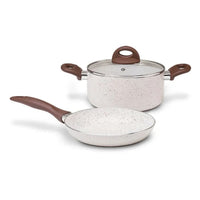 Jogo de Panelas Antiaderente Ceramic Life 5 Peças Smart Plus Vanilla