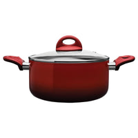 Jogo de Panelas Antiaderente Ceramic Life 5 Peças Smart Plus Vermelho