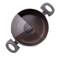 Jogo de Panelas Antiaderente Ceramic Life 6 Peças Smart Plus Cinza