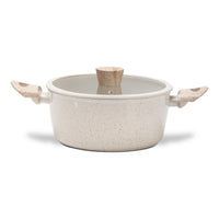 Jogo de Panelas Antiaderente Ceramic Life 6 Peças Sirius com Indução Vanilla