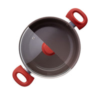 Jogo de Panelas Antiaderente Ceramic Life 7 Peças Easy Vermelho