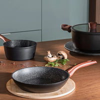 Jogo de Panelas Antiaderente Ceramic Life 6 Peças Sirius com Indução Preto