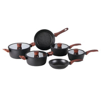 Jogo de Panelas Antiaderente Ceramic Life 6 Peças Sirius com Indução Preto
