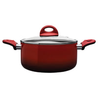 Jogo de Panelas Antiaderente Ceramic Life 8 Peças Smart Plus Vermelho