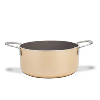 Jogo de Panelas Antiaderente Ceramic Life 4 Peças Coast com Indução Champanhe