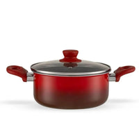 Jogo de Panelas Antiaderente Ceramic Life 6 Peças Easy Vermelho