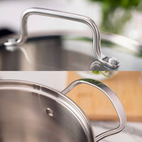 Jogo de Panelas Aço Inoxidável Fundo Triplo 4 Peças Jasmin com Indução Inox