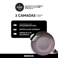 Jogo de Panelas Antiaderente Ceramic Life 8 Peças Smart Plus Preto