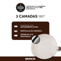 Jogo de Panelas Antiaderente Ceramic Life 8 Peças Smart Plus Vanilla