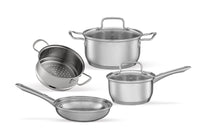 Jogo de Panelas Aço Inoxidável Fundo Triplo 4 Peças Jasmin com Indução Inox