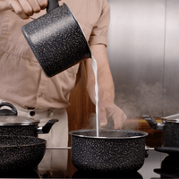 Jogo de Panelas Antiaderente Ceramic Life 6 Peças Suprema Preta